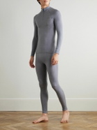 Falke - Printed Virgin Wool-Blend Ski Tights - Gray