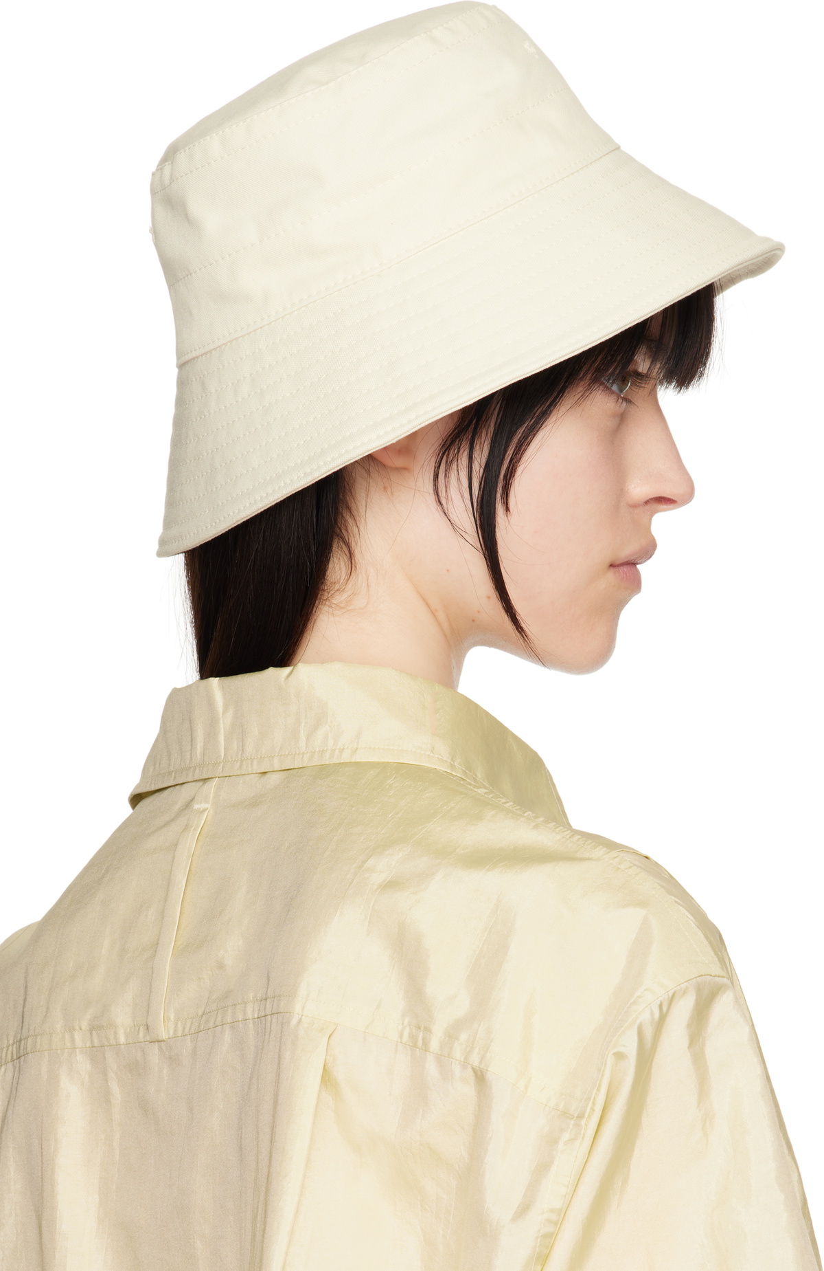 Jil Sander Off-White Logo Bucket Hat