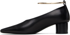 Jil Sander Black Ring Heels