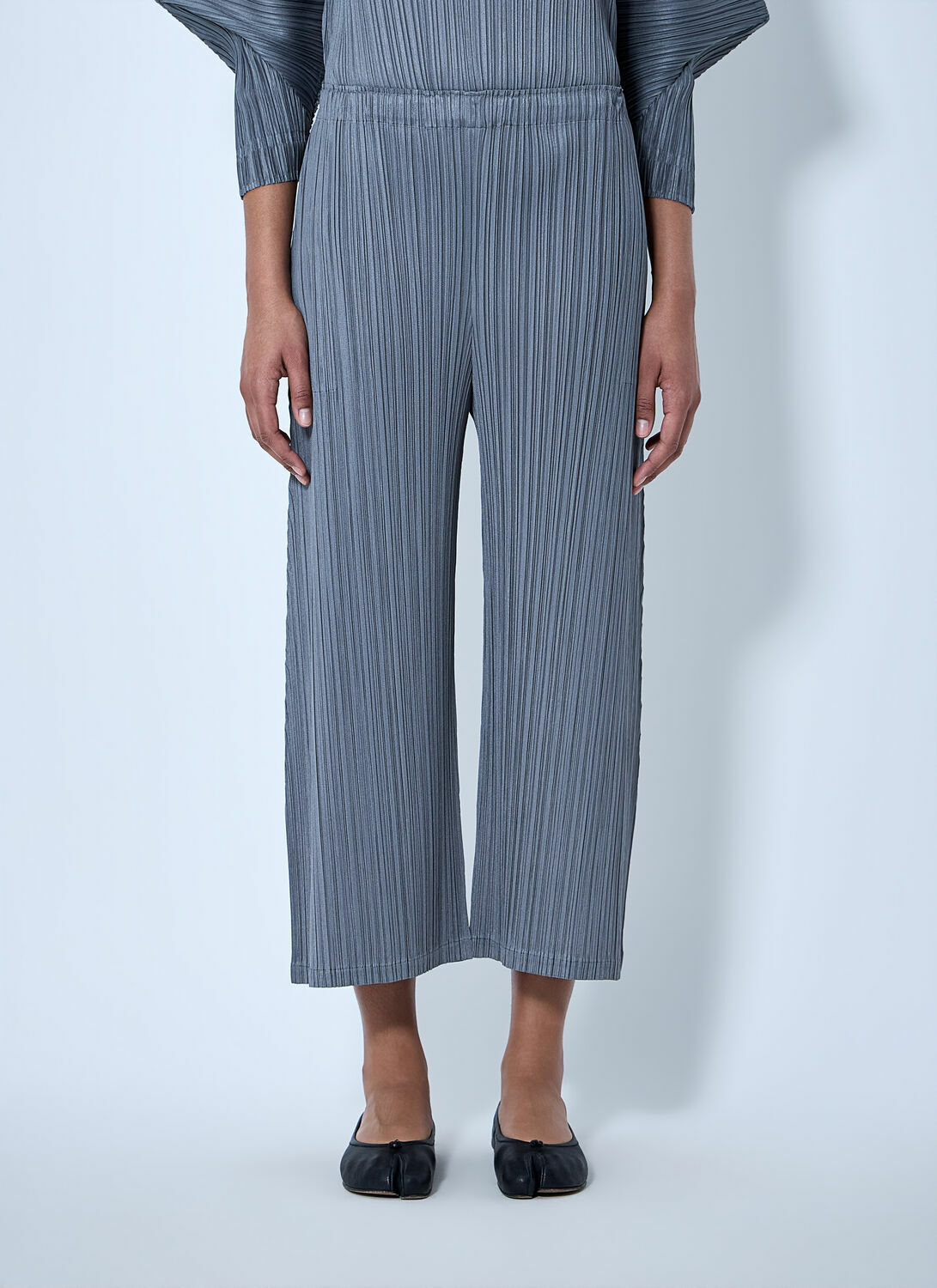 Pleats Please Issey Miyake Pleated Wide-Leg Trousers