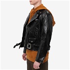 Sacai x Schott x MADSAKI Perfecto Leather Jacket in Black