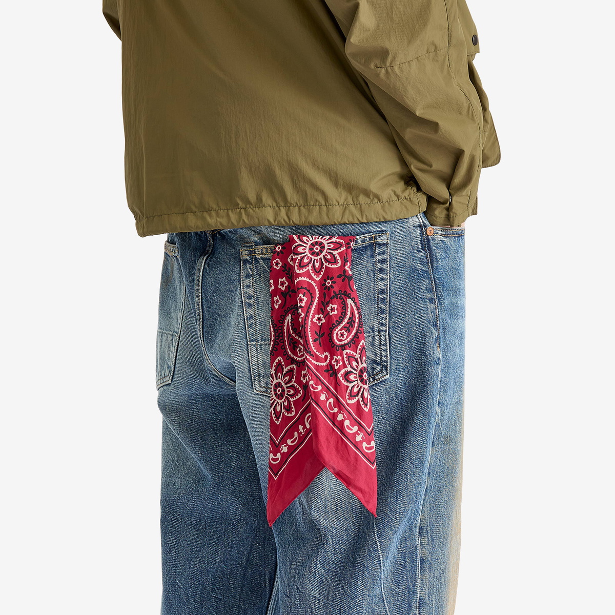 Drake's Men's Classic Paisley Bandana in Red 