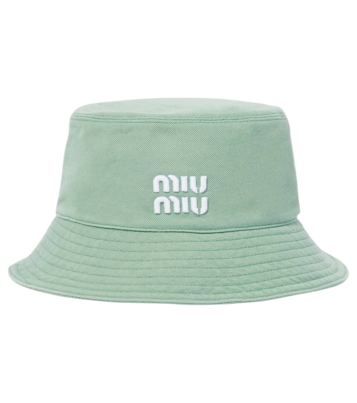Photo: Miu Miu Embroidered denim bucket hat