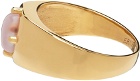 Ernest W. Baker SSENSE Exclusive Gold & Pink Stone Ring