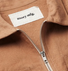 Story Mfg. - Embroidered Slub Organic Cotton Jacket - Brown