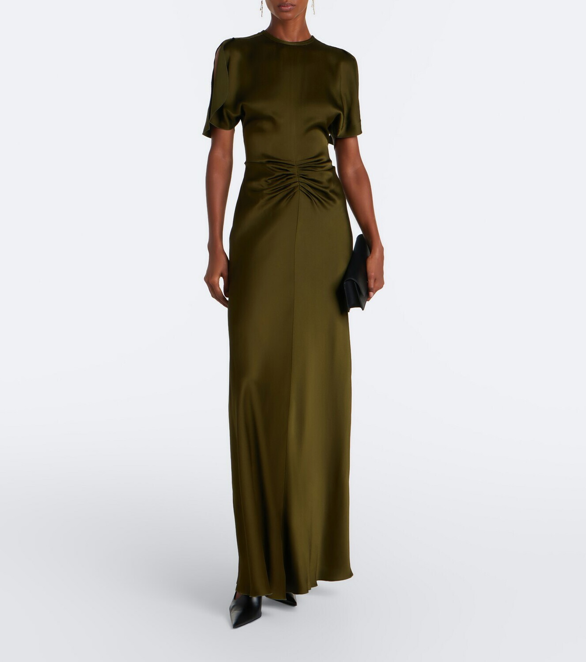 Victoria Beckham Isabella ruched satin gown