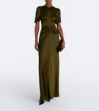 Victoria Beckham Isabella ruched satin gown