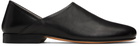 LEMAIRE Black Leather Slippers