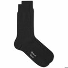 Ayame Socks Men's Basket Lunch Solid Sock in Black