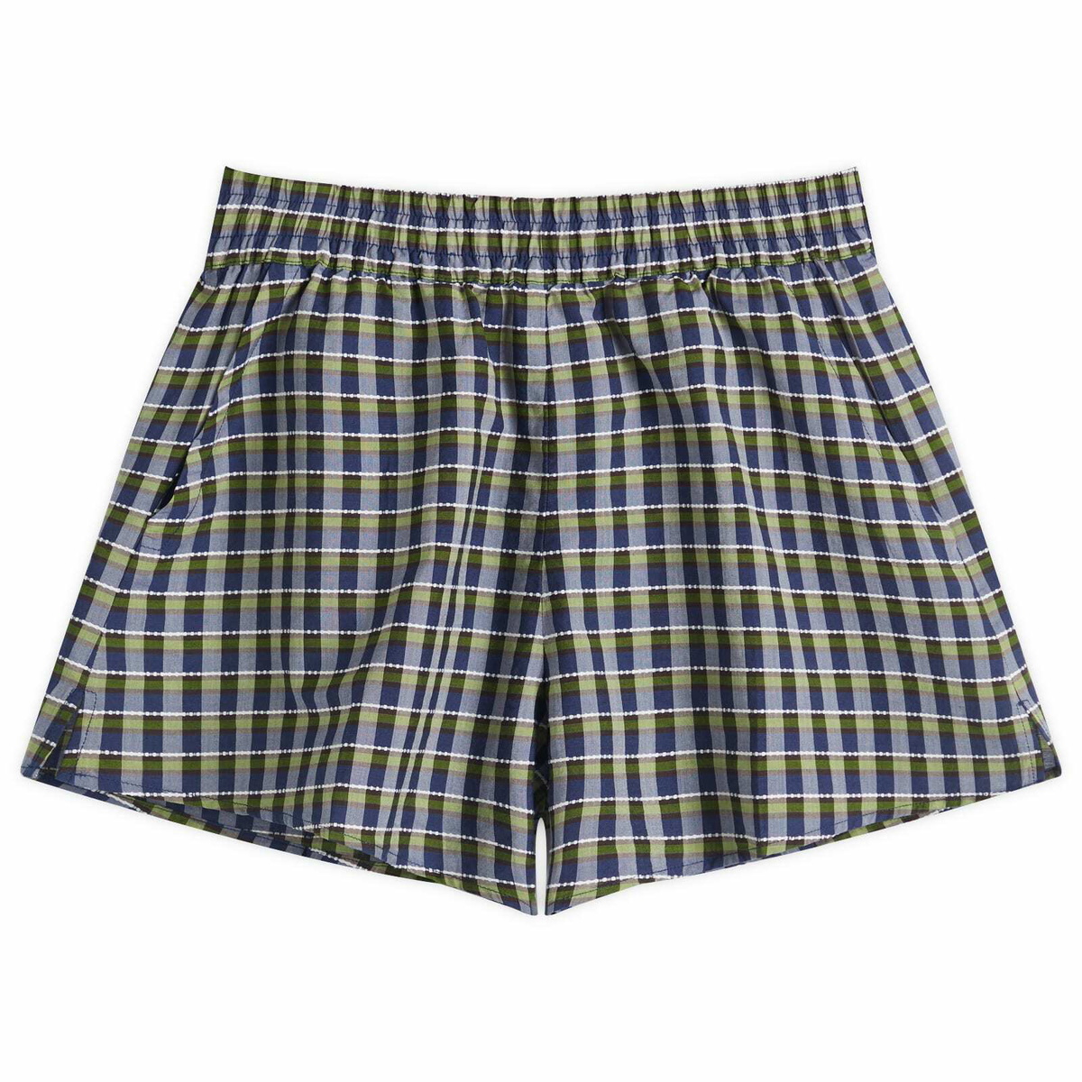 A.P.C. Women's Andrea Check Shorts in Green