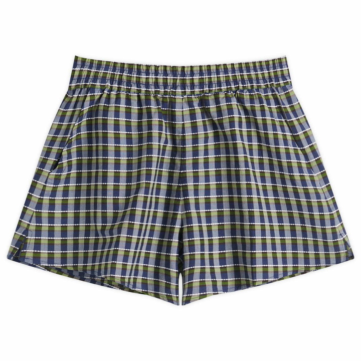 Photo: A.P.C. Women's Andrea Check Shorts in Green