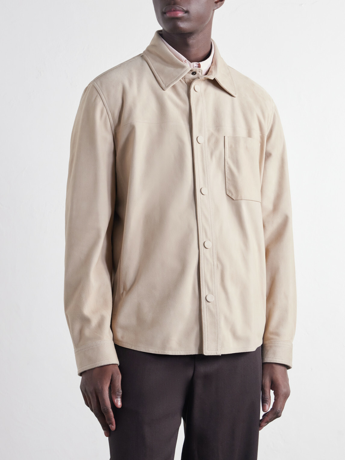Slowear - Montedoro Suede Overshirt - Neutrals