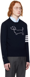 Thom Browne Navy Hector 4-Bar Sweater