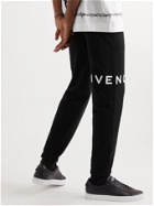 Givenchy - Slim-Fit Logo-Embroidered Cotton-Jersey Sweatpants - Black