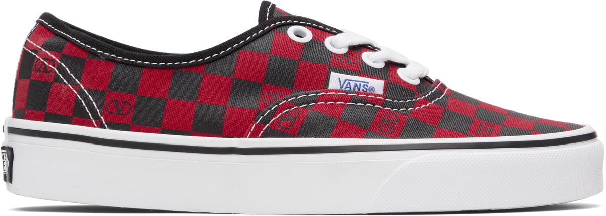 Valentino Garavani Red Vans Edition Low-Top VLogo Checkerboard Sneakers