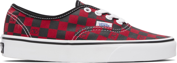 Photo: Valentino Garavani Red Vans Edition Low-Top VLogo Checkerboard Sneakers
