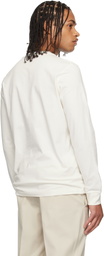 Moncler Off-White Leather Logo Long Sleeve T-shirt
