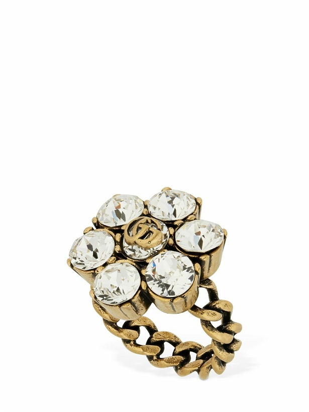 Photo: GUCCI - Gg Marmont Thick Ring W/ Crystal
