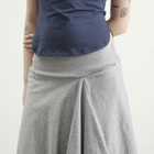 Peachy Den Women's Joni Midi Skirt in Grey Marl