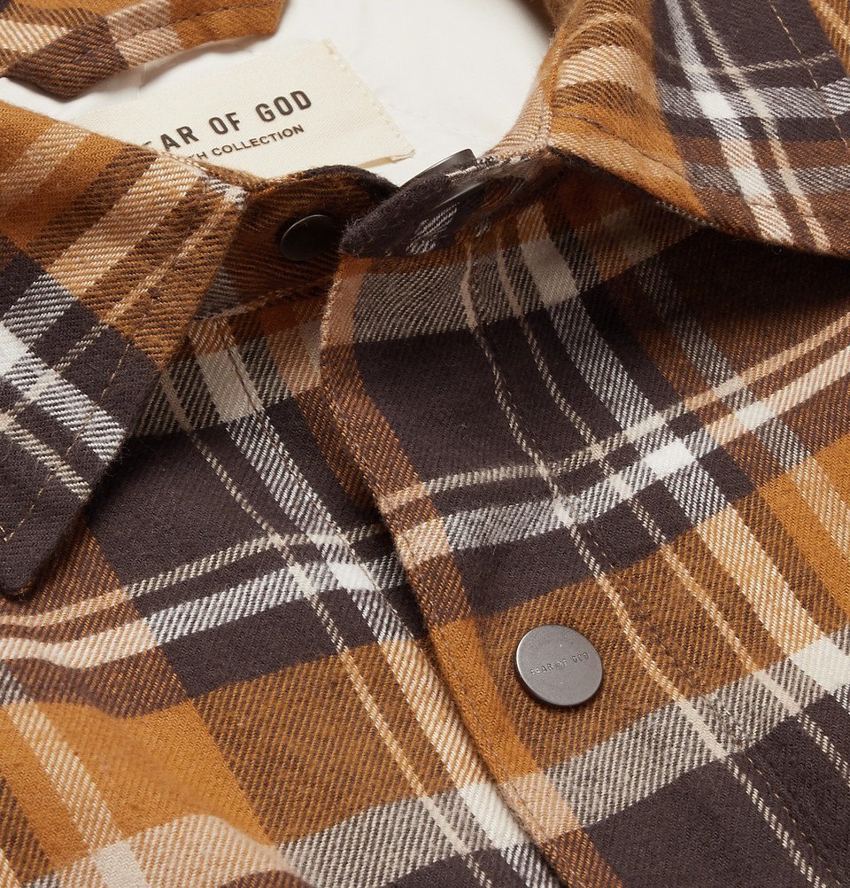 Fear of God - Checked Cotton-Flannel Overshirt - Brown Fear Of God