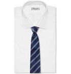 Canali - 8cm Striped Silk-Jacquard Tie - Blue