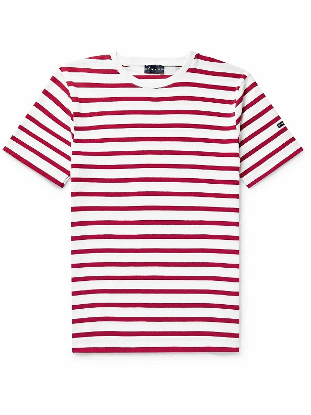 Photo: Armor Lux - Slim-Fit Striped Cotton-Jersey T-Shirt - Red