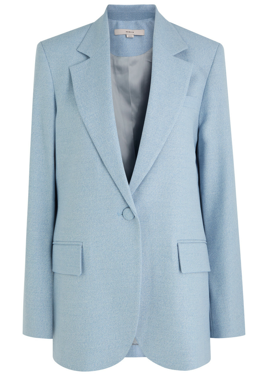 Remain BY Birger Christensen Woven Blazer Light Blue