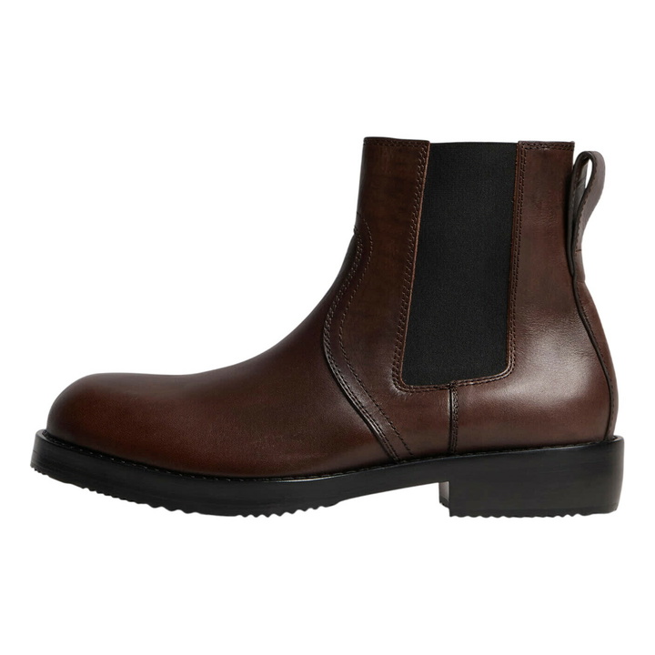 Photo: Dries Van Noten Men's Leather Boots in Dark Brown