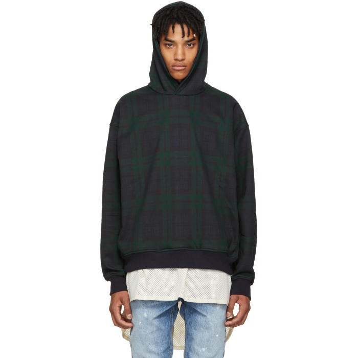 Fear of God Green Plaid Everyday Hoodie