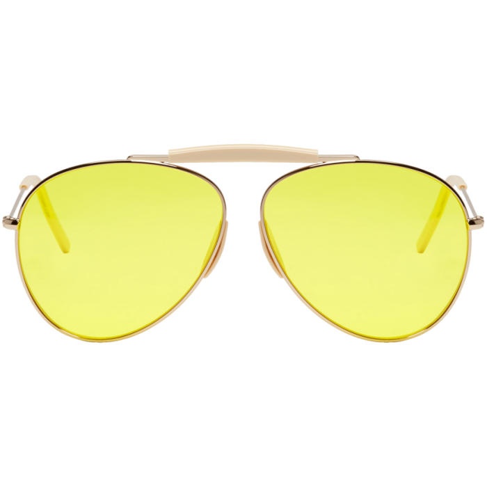 Photo: Acne Studios Gold and Yellow Howard Sunglasses 