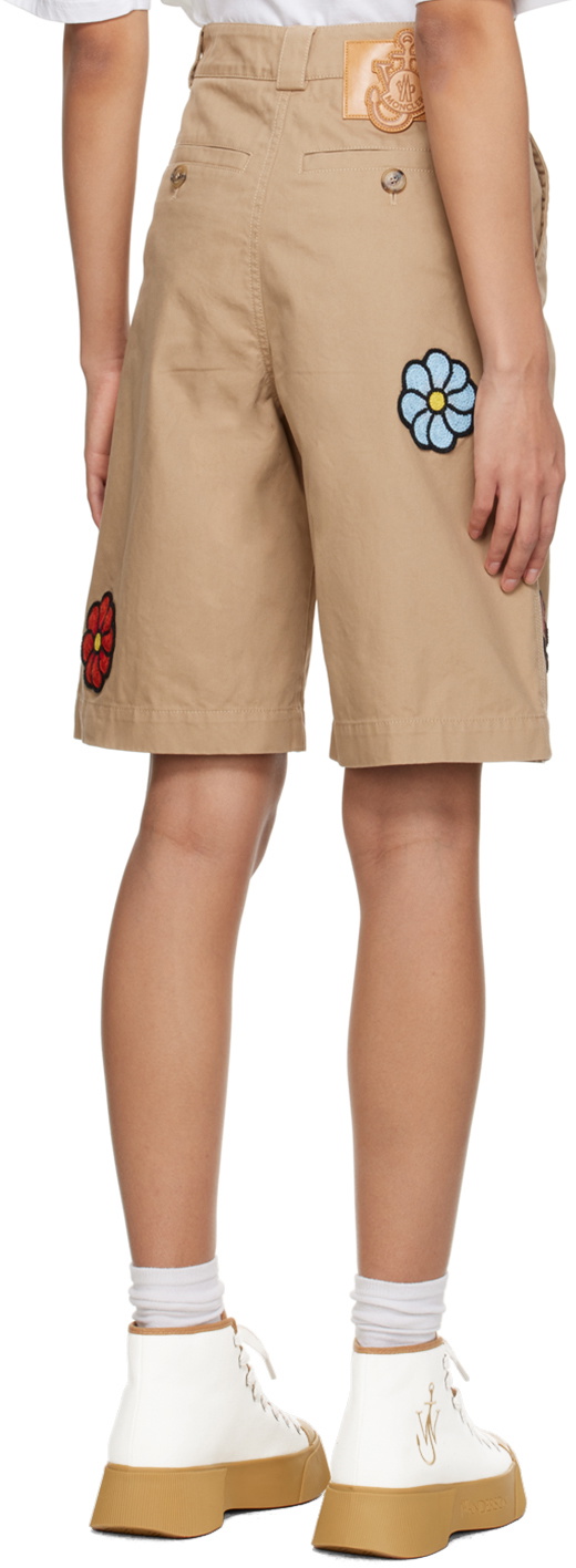 新品 モンクレール×JW ANDERSONマクラメフラワーショートパンツ S Moncler Genius 1 Moncler JW Anderson Beige Floral Shorts