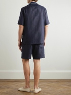 Zegna - Camp-Collar Oasi Linen Pyjama Set - Blue