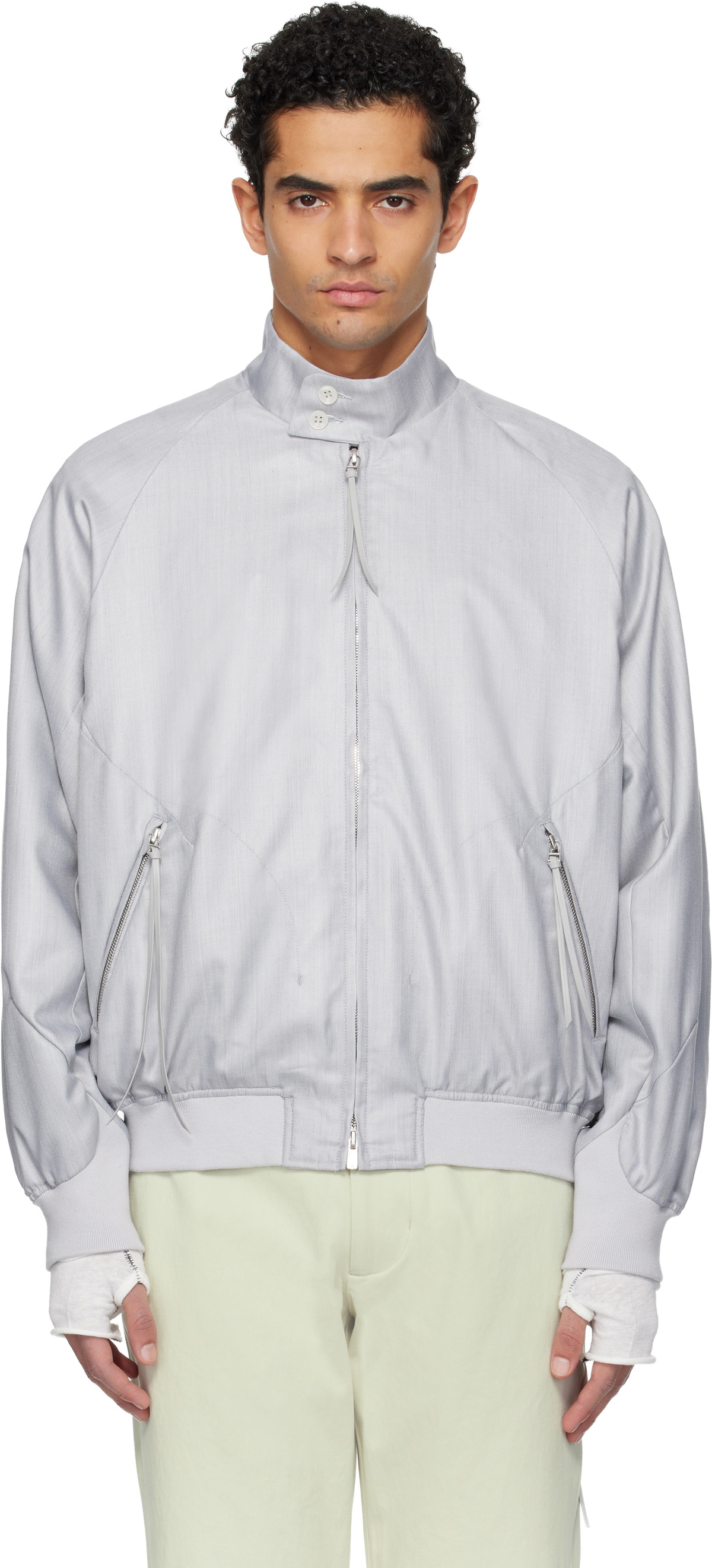 POST ARCHIVE FACTION (PAF) Gray 6.0 Center Bomber Jacket Post