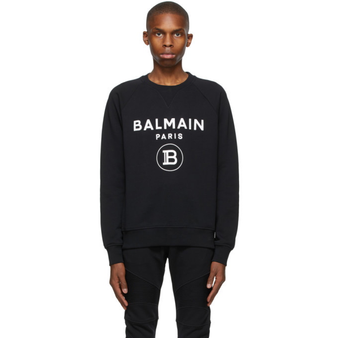 Photo: Balmain Black and White Logo Sweatshirt