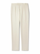 Ralph Lauren Purple label - Davis Straight-Leg Silk and Linen-Blend Trousers - Neutrals