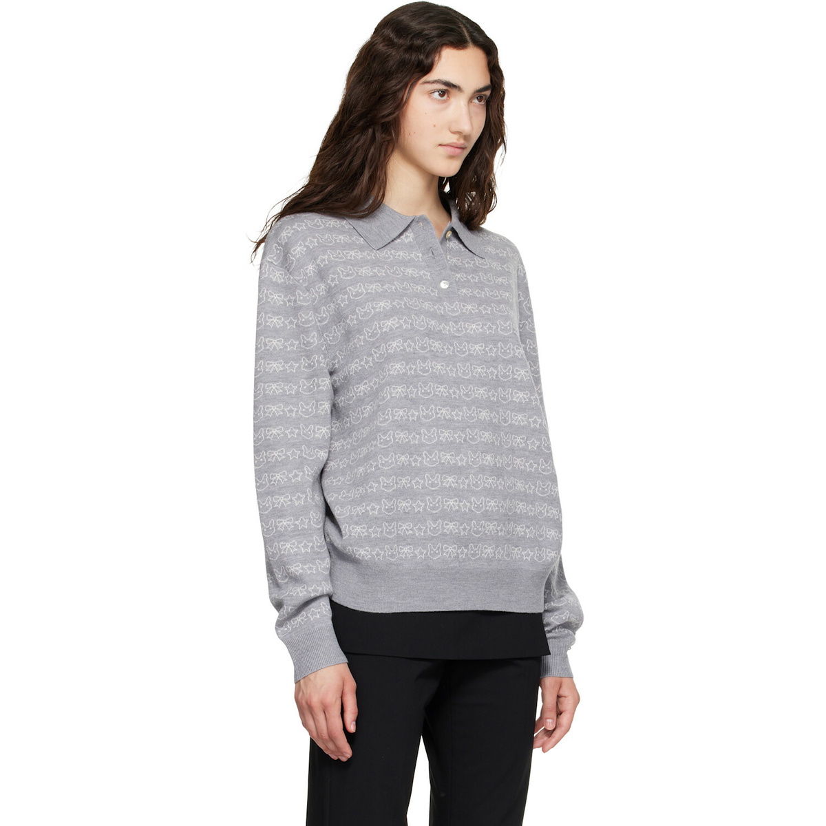 Sandy Liang Gray Woods Polo
