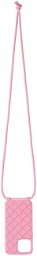 Bottega Veneta Pink Intreccio Strap iPhone 14 Pro Max Case