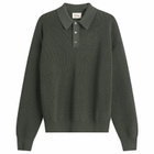 Ronning Men's Long Sleeve Knit Polo in Sage