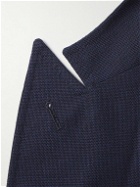 Rubinacci - Double-Breasted Wool-Hopsack Blazer - Blue