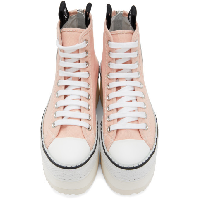 R13 Pink Platform High Top Sneakers R13