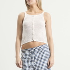 DUNST Women's Knit Vest Top in Ivory