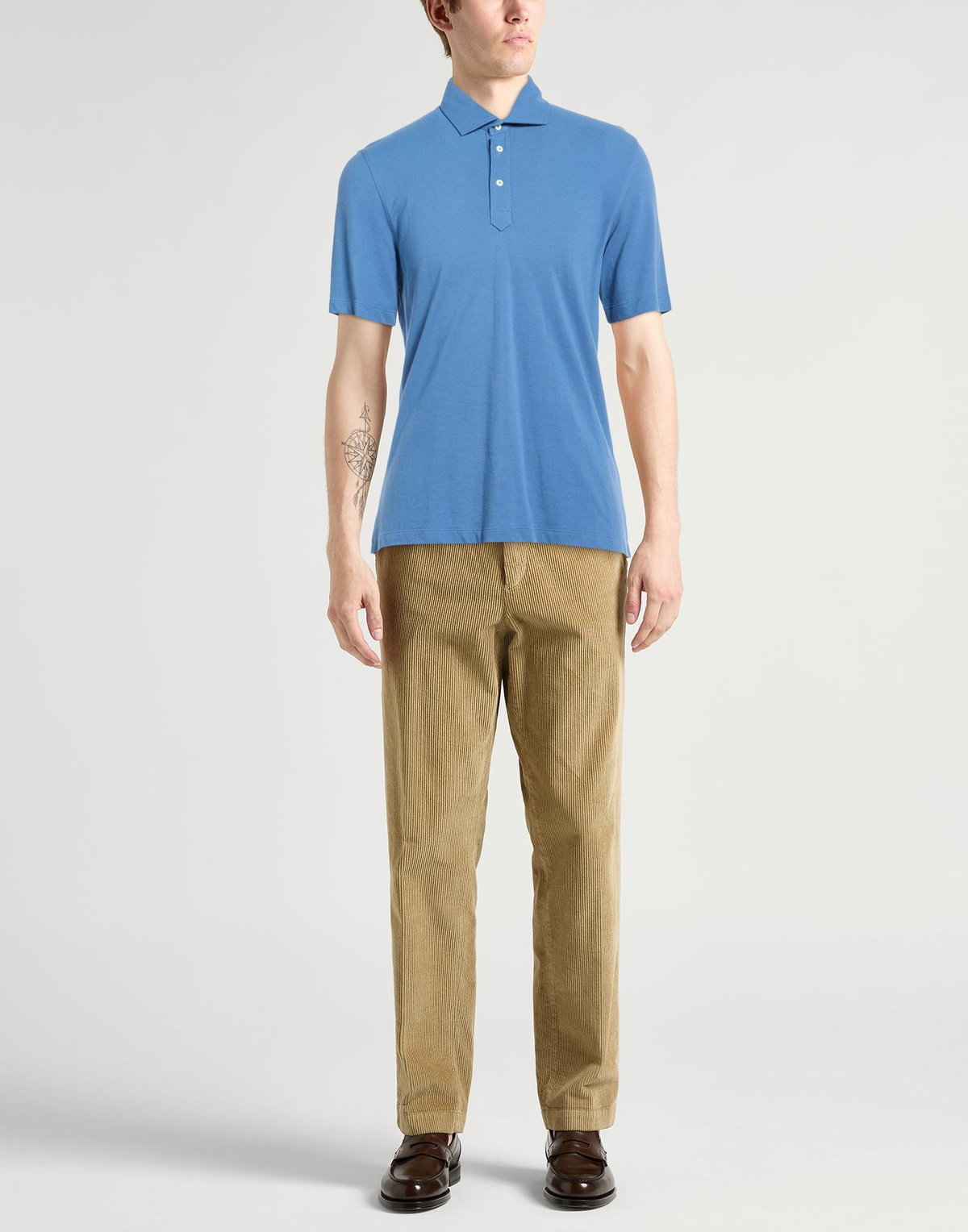 Brunello Cucinelli Mens Polo shirt Azure