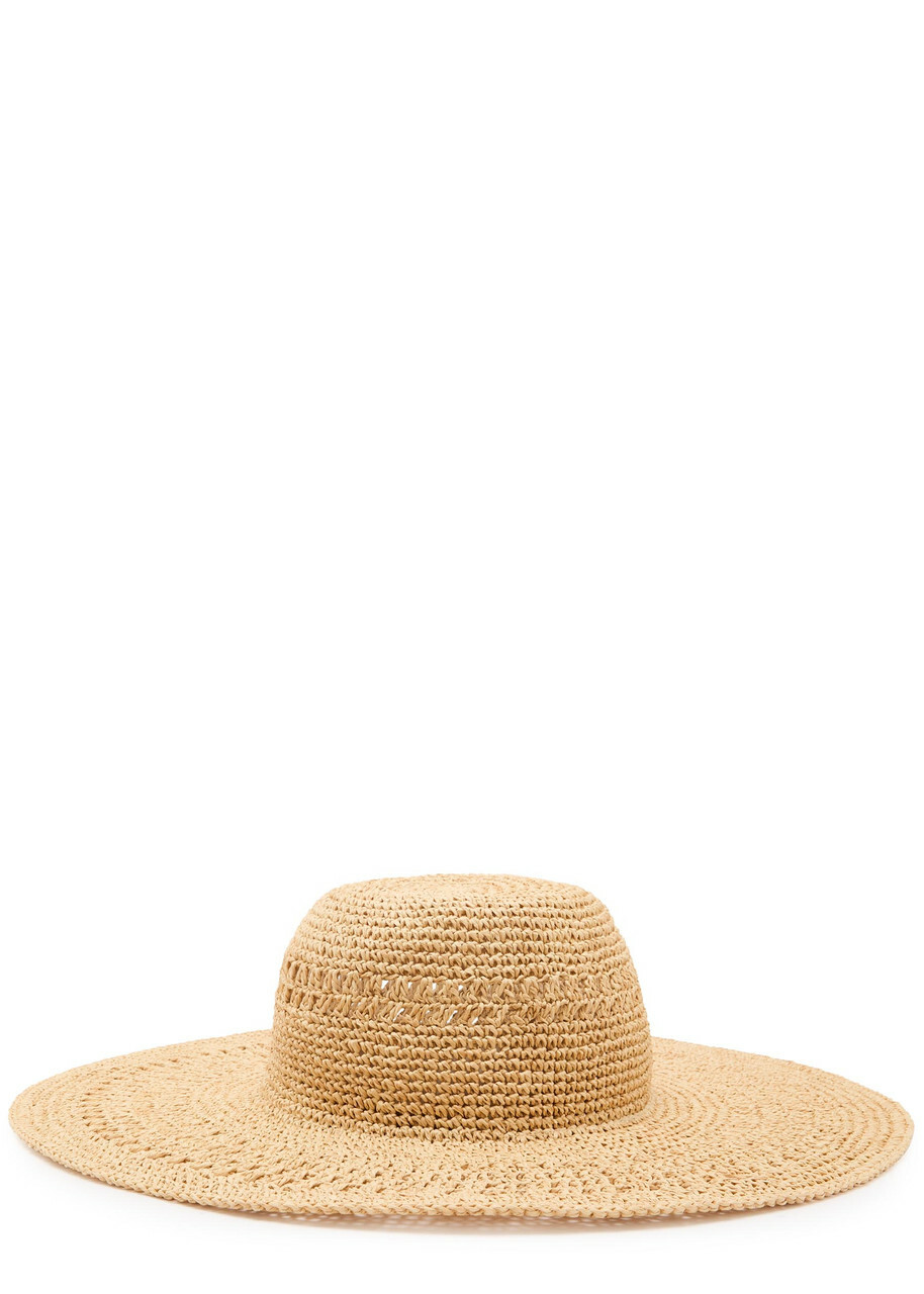 Mulberry Logo Crochet Straw hat Natural