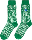 ADER error Green Jacquard Socks