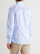 Brunello Cucinelli - Slim-Fit Button-Down Collar Cotton-Poplin Shirt - Blue