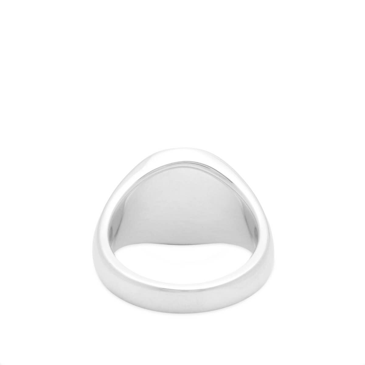 Tom Wood Kim Mother Of Pearl Ring in Silver/White