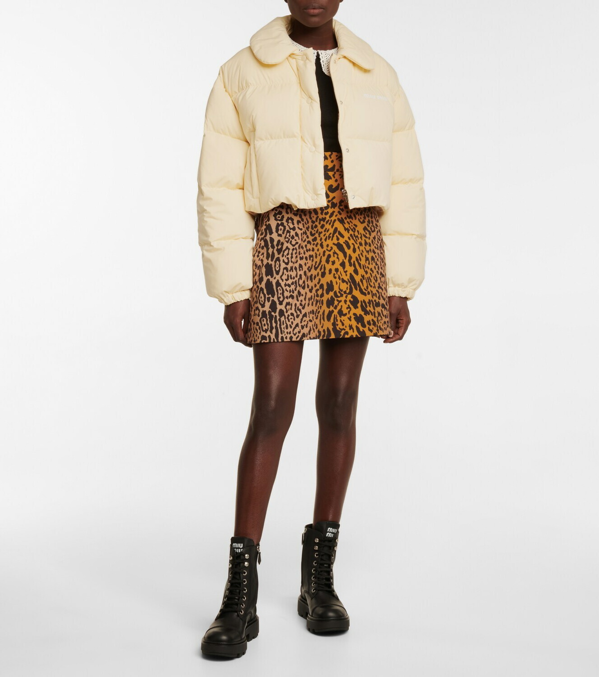 Miu Miu Leather combat boots Miu Miu