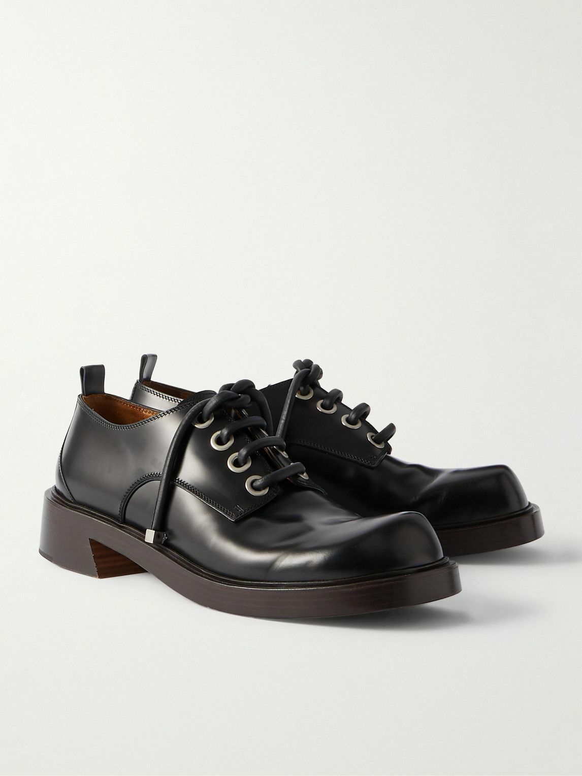 Alexander McQueen - Debossed Leather Shoes - Black
