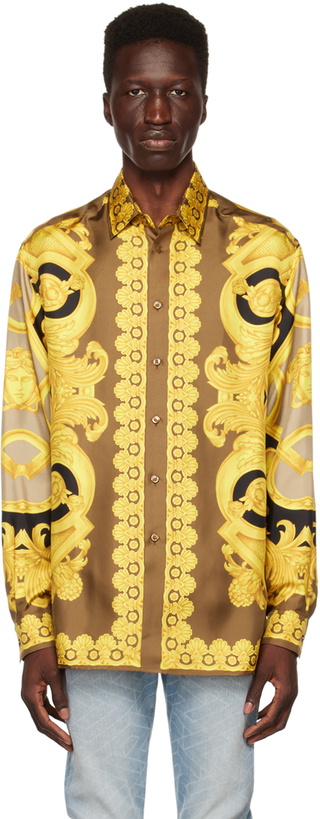 Photo: Versace Brown Barocco Shirt