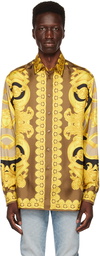 Versace Brown Barocco Shirt